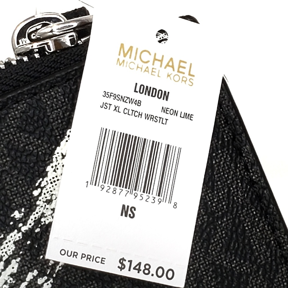 Michael Kors London Wristlet Clutch Green - Picture 4 of 4